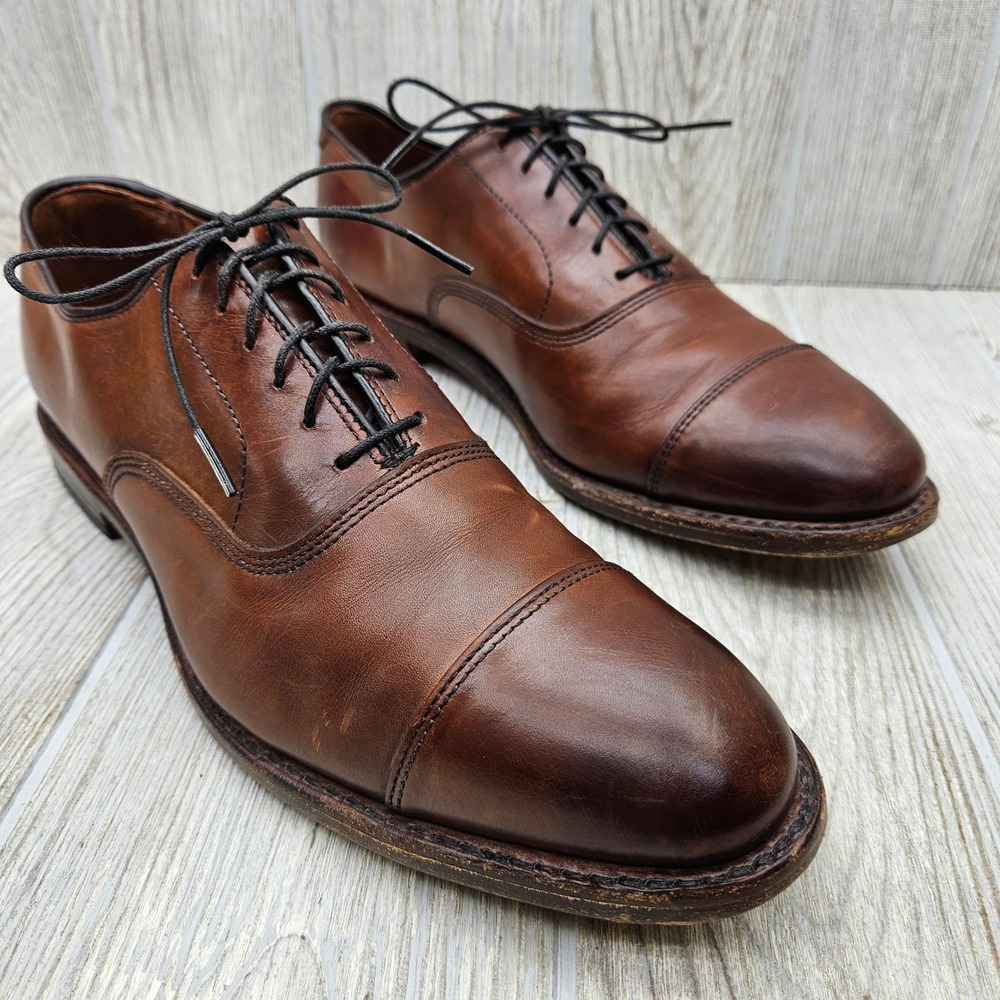 Allen Edmonds Park Avenue Cap Toe Oxford Dress Shoes Mens 8.5 D Brown Leather